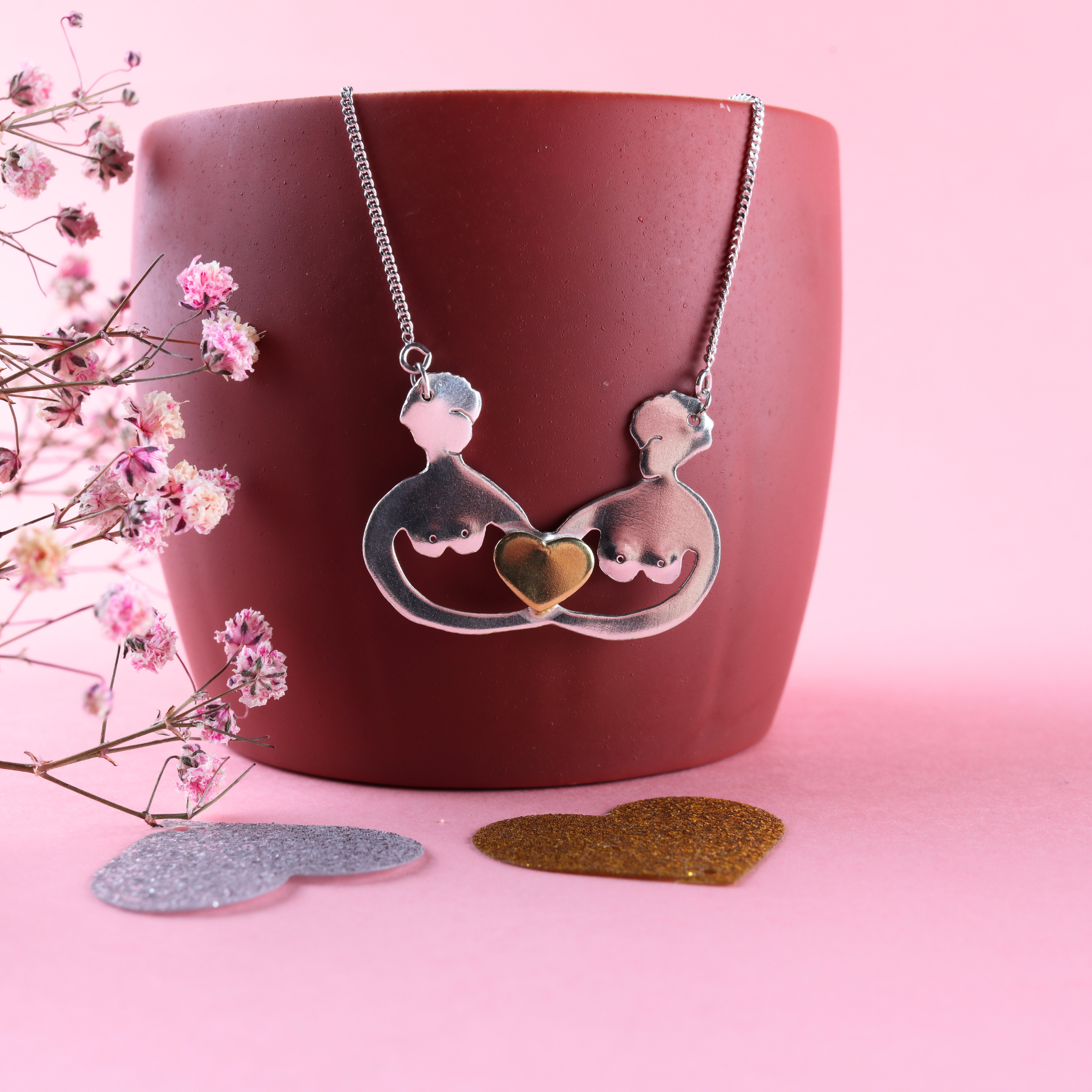 Collier Gabrielle en laiton et en argent