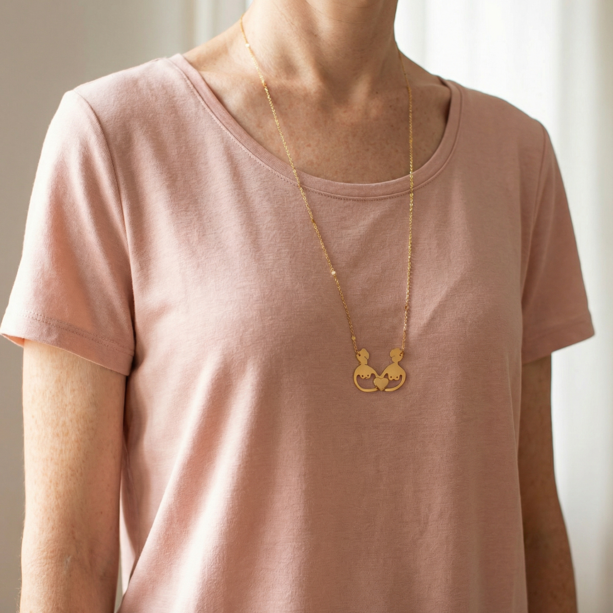 Collier Gabrielle en laiton et en argent