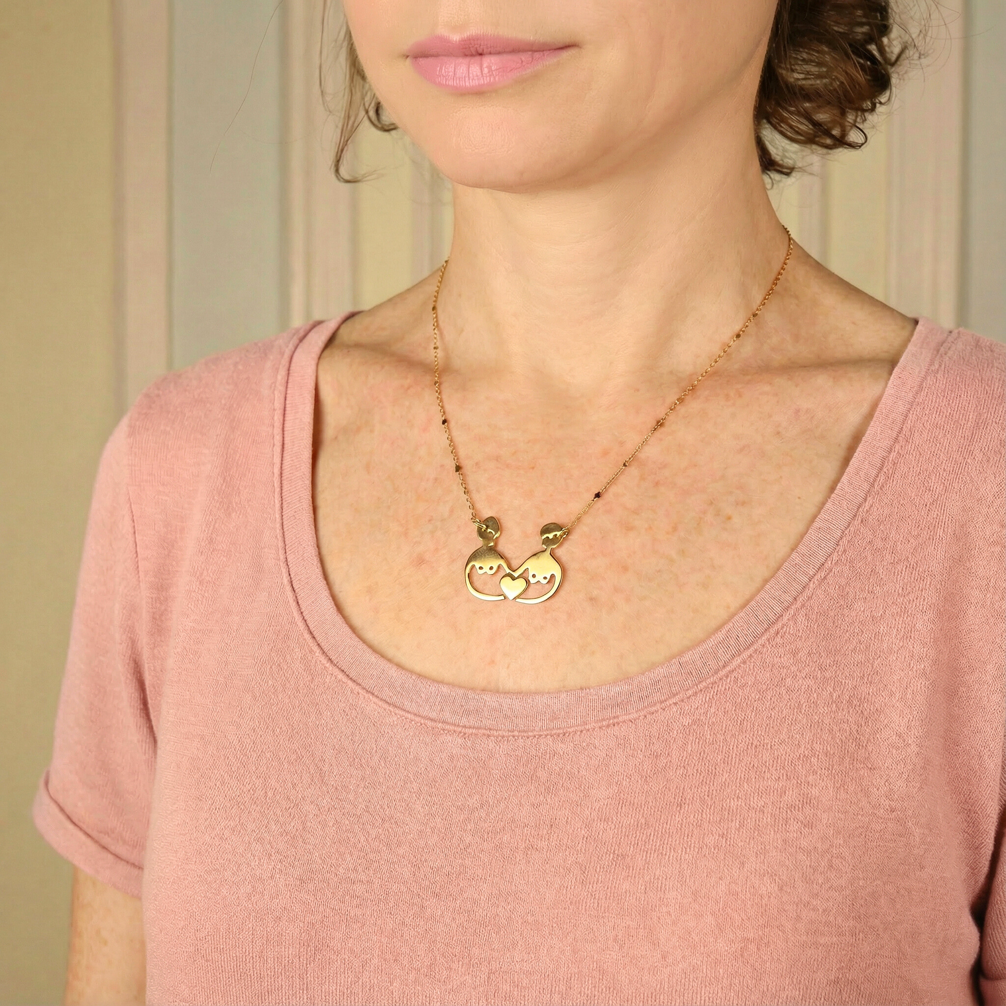 Collier Gabrielle en laiton et en argent