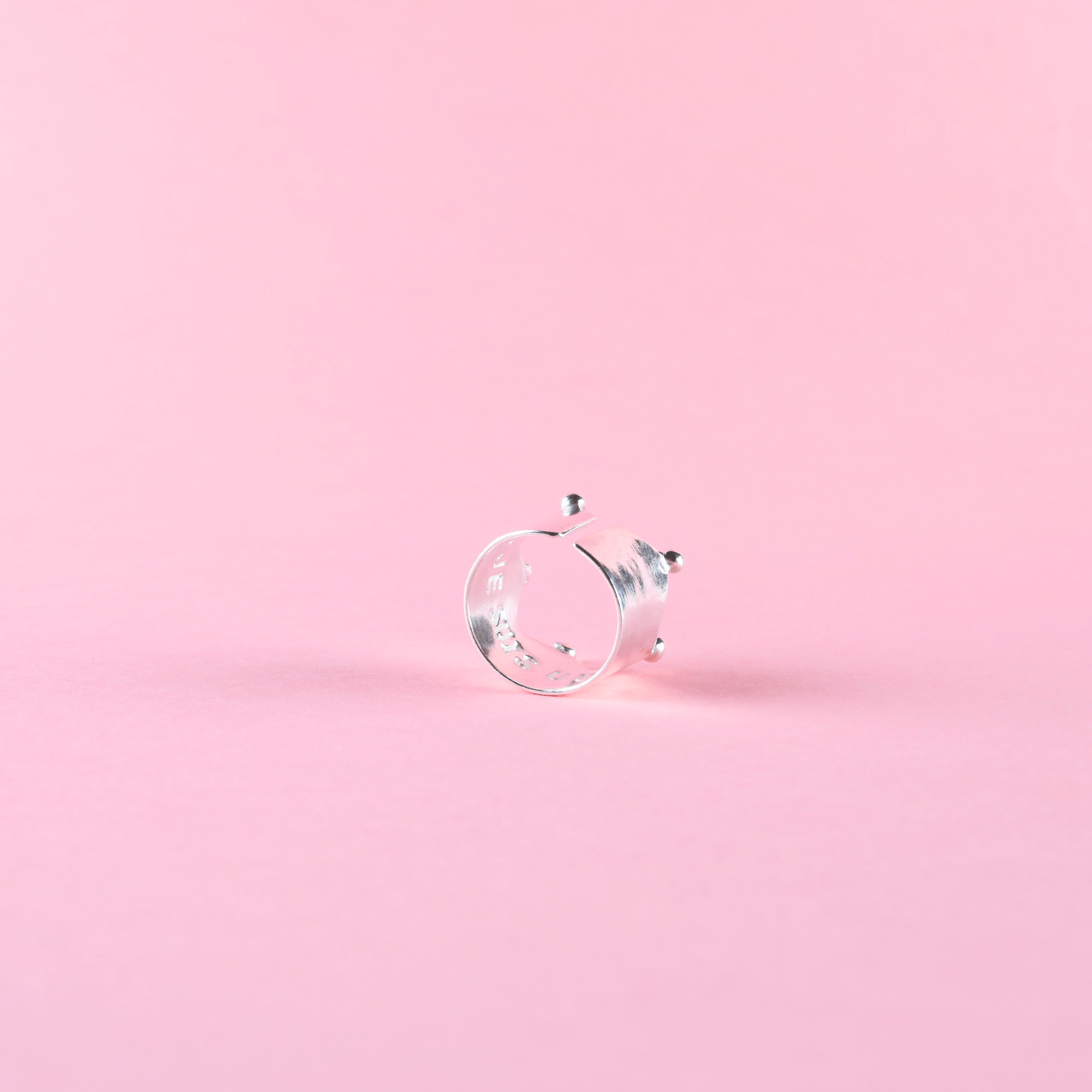 Bague Couronne en laiton ou en argent  "Je suis une reine"/"Tu es ma reine"