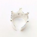 bague couronne en argent ou laiton plaquée or personnalisable